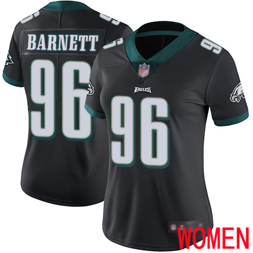 Women Philadelphia Eagles 96 Derek Barnett Black Alternate Vapor Untouchable NFL Jersey Limited Player